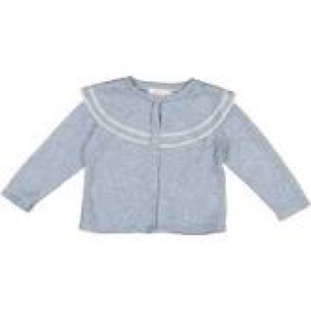 NWT Sal & Pimenta Double Lace Blue Cardigan